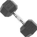 QUATTRO Rubber Coated Hex Dumbbell Weights (Single) - (Ships from USA) Durable - Safe - Comfortable 35lbs