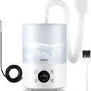 Smart Reptile Fogger Humidifiers with Humidity Control, Reptile Terrarium Humidifier Smart Touch, 3 Grades Adjustable Fogger with Hose for Reptile Amphibians Herps Snakes Plants