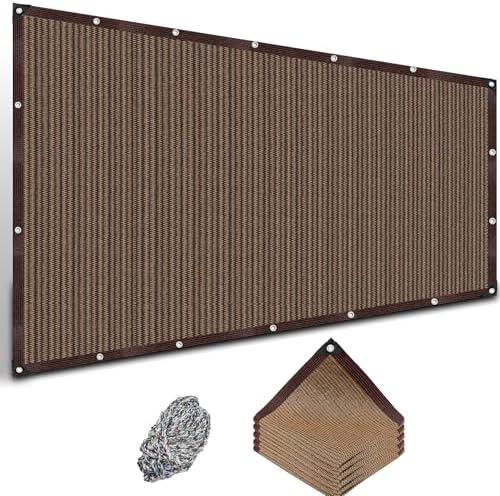 Shade Cloth with Grommets and Ropes, 90% UV-Blocking Sun Shades Outdoor Patio, 10 X 20 FT Pergola Shade Cover, Mesh Sun Shades for Greenhouse, Garden, Backyard