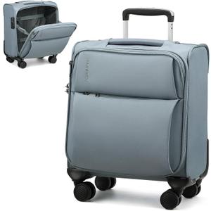 Hanke 16 Inch Underseat Carry On Luggage with Spinner Wheels for Airline, Small Softside TSA Approved Luggage Lightweight Rolling Suitcases Under Seat Travel Carry-On Bag(Grey) Hanke 16 Inch Underseat Carry On Luggage with Spinner Wheels for Airline, Small Softside TSA Approved Luggage Lightweight Rolling Suitcases Under Seat Travel Carry-On Bag(Grey)