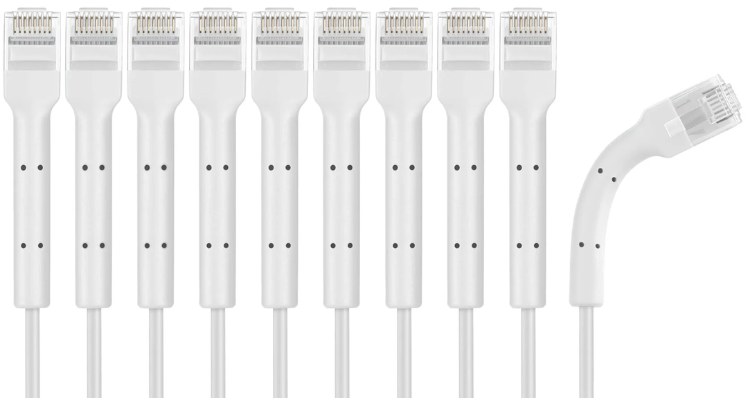 Everest Ultra Slim Cat6a Ethernet Patch Cables 1ft (10-Pack) Black - 10GB Cat 6a Patch Cable - Bendable, Flexible & Thin Ethernet Cable - Space Saving 32AWG 550MHZ Cat6a Cables - 100% Copper Wires