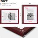 Egofine 8x10 Picture Frames 4 Pack - Wood Frames Covered by Plexiglass for Pictures 4x6 or 5x7 with Mat or 8x10 Without Mat, Photo Frames for Table Top and Wall Display, Cherry Red