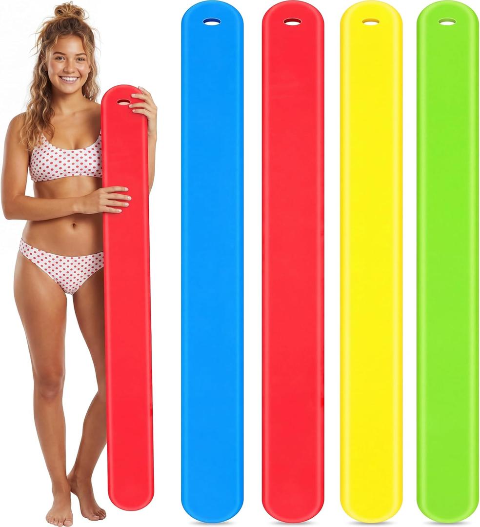 Foilswirl Large Foam Pool Noodles for Adults 45 Inches Pool Floats Noodles Jumbo Swimming Water Board Lounge Swirl for Travel Swimming Beaches Lake Party Decor, 45 x 4.3 x 1.3"