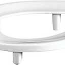 Centoco 3 inch Raised Toilet Seat for Seniors, Elongated, Open Front No Cover, Plastic, Made in the USA, 3L500STSCC-001, White