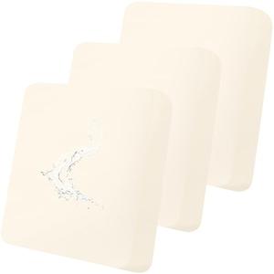 Smiry Waterproof Couch Cushion Covers, Stretch Washable Sofa Cushion Cover, Soft Sofa Slipcover Elastic Non-Slip Furniture Protector for Pets, Kid (3 Pack, Beige)