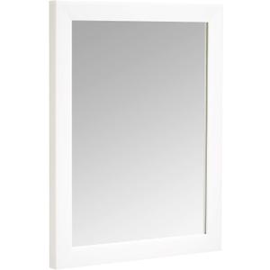Amazon Basics Rectangular Wall Mount Mirror for Bedroom, Living Room, Entryway, Standard Trim, 16" x 20", White