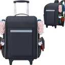 Rolling Cleaning Caddy Backpack with Wheels, Large Capacity Cleaning Supply Organizer Bag with Detachable Trolley & Backpack Strap, Water-Resistant Cleaning Bag for Houskeeper Cleaner