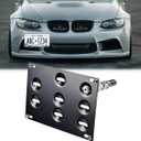 Drill-Free Front Tow Hook License Plate Frame for BMW E82 E88 128i 135i 1M E39 E90 E91 E92 E93 328i 335i M3 X5 X6 Relocator Holder Front Bumper Frame (E Chassis)