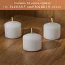 Simply Soson Votive Candles Bulk, 24 White Votive Candles, 10 Hours Burn time, Small Candle, Unscented Candle, Votives for Wedding, Birthday, Holiday & Home Decor
