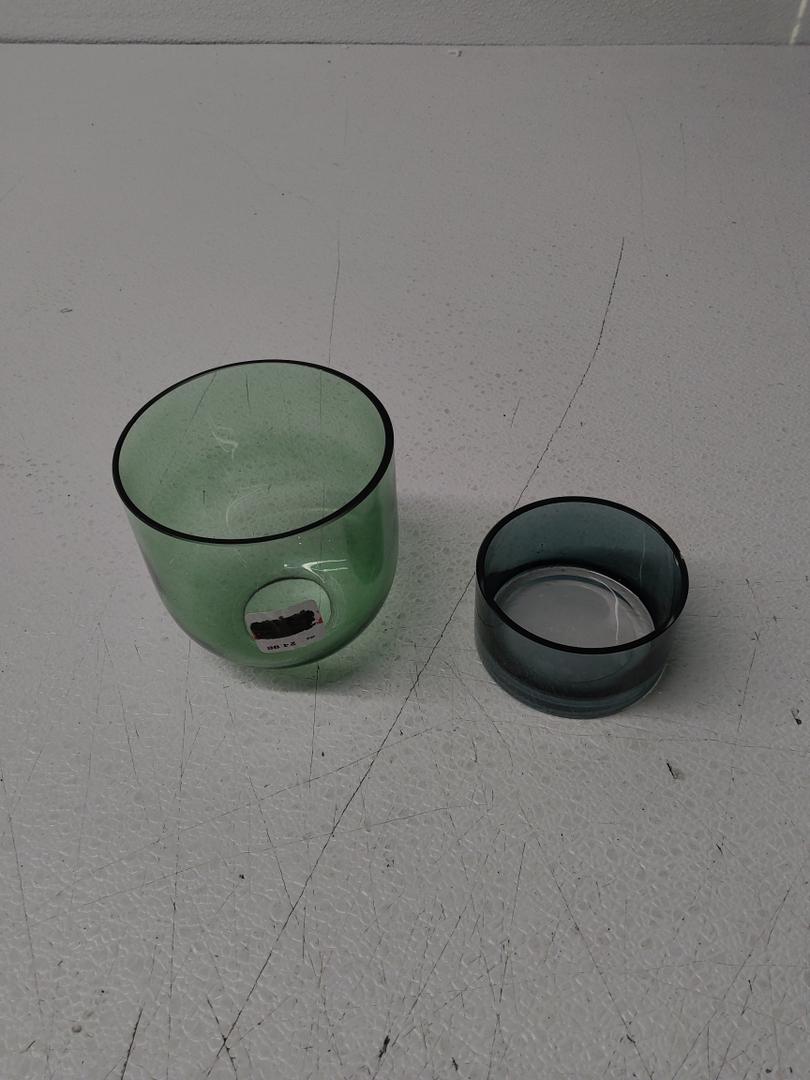 Glass Cup Green 2 Pack