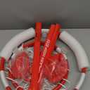 Pool Basketball Hoop Toys for Kids Ages 4-8 8-12 & Adult, Summer Outdoor Swimming Pool Games Water Play Toys Family Party for Kids, 2 in1 Pool Basketball Hoop & Ring Game with 4 Balls 12 Rings & Pump (Red)