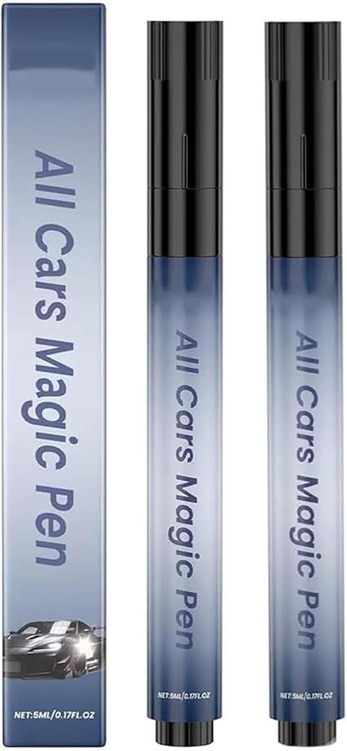 2Pcs All Car Magic Pen,Car Scratch Remover,Magic Car Scratch Removal Pen,Quick Fix for Scratches and Paint Damage, Weatherproof Fits All Car Colors