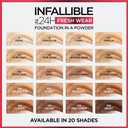 L'Oreal Paris Makeup Infallible Fresh Wear Foundation in a Powder, Up to 24H Wear, Waterproof, Golden Sun, 0.31 oz. 