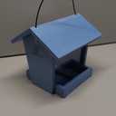 Bird Banquet Recycled Plastic Hopper Bird Feeder with Fresh Seed Tray for Wild Birds and Outdoor Dcor, 2.15 Quart Capacity, Blue