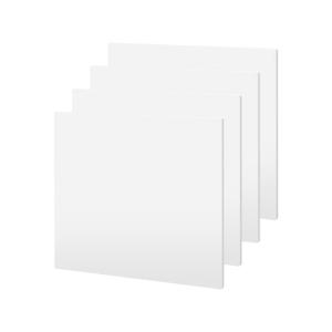 4pcs White Hdpe Plastic Sheets, Size 12 x 12 Inch 1/8 Thick Hard Hdpe Sheet Polyethylene Sheet, High Density Polyethylene Board for Crafts Flat Panel DIY Materials for Home Decor Handcrafts (12" x 12" x 1/8")