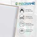 MAONAME 13" Decorative Tray, White Serving Tray with Handles, Coffee Table Trays, Square Plastic Trays for Ottoman, Bathroom, Kitchen