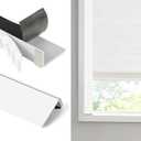 Blackout PVC Light Blocking Strips for Window Shades and Blinds - Blocks Light Along The Sides of Blackout Blinds,Side Tracks for Cordless Shades, Light Blocking Strips for Bedroom (White, 58",2Pcs)
