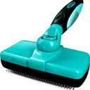 Hertzko Dog Brush for Shedding - Self Cleaning Slicker Brush for Dogs and Cats - Gently Removes Loose Hair, Tangles, and Dirt - Grooming Brush Suitable for Long or Short Coats - Aqua