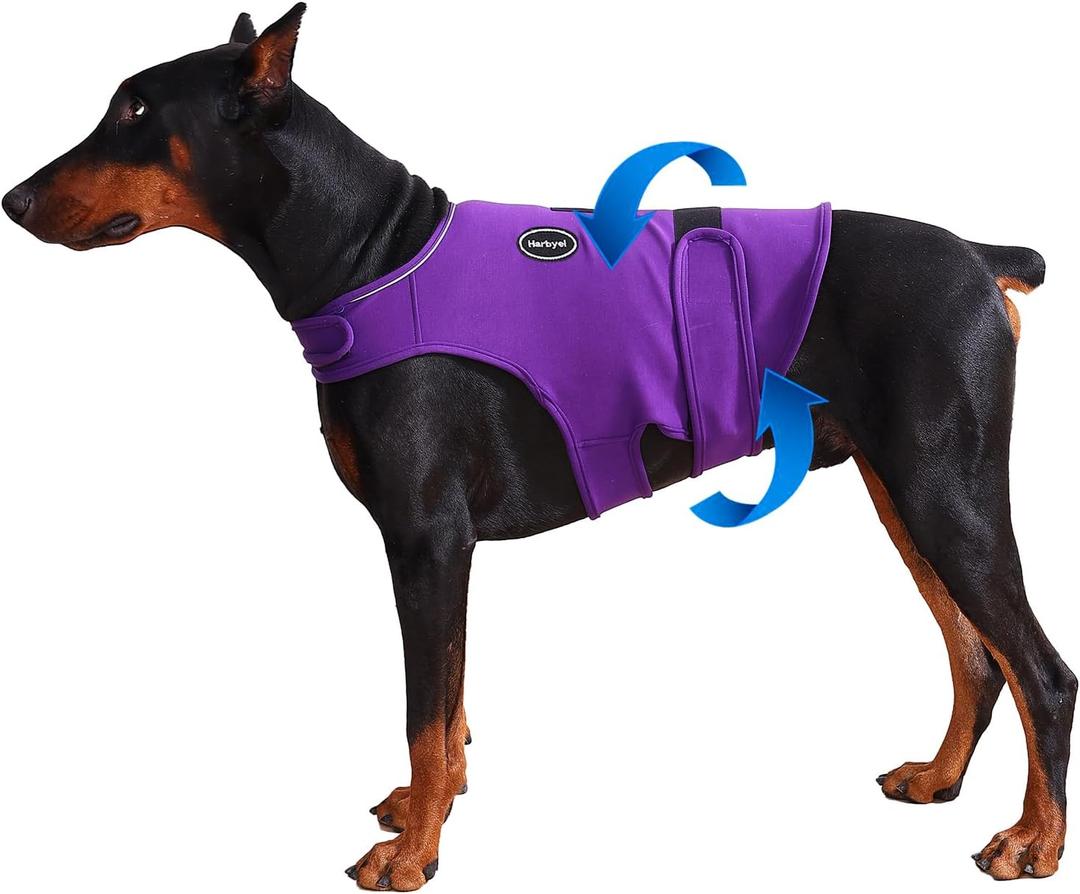 Dog Anxiety Vest - Skin-Friendly Calming Shirt for Thunder, Fireworks, Vet Visits & Separation Anxiety No Medicine or Training Needed Suitable for Small, Medium, and Large Dogs S