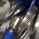 ISPINNER 2pcs 5 Inch Key-Type 304 Stainless Steel Worm Gear Hose Clamps, Adjustable Size Range 105-127mm Clamps for Dryer Vent, Dust Collector and Automotive