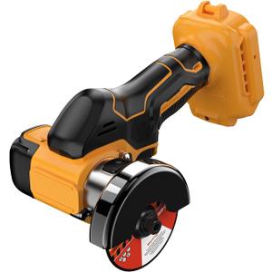 3 Inch Cut Off Tool for de-walt 20V Battery, Tile Cutter 19500RPM, 3 Saw 3 Blades for Metal, Wood, Tile and Plastic, Removable Dust Cover, Tools Only (Yellow for Dewalt)