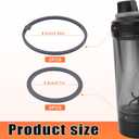 6 x 4 Pcs Gasket Replacement for VOLTRX Electric Protein Blender Shaker Bottle 24oz, Silicone Sealing Ring Gaskets Seal Parts Leak-Proof Replacement Seal Part for Spout Lid BPA-Free