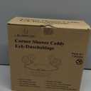 LEVERLOC Corner Shower Caddy Suction Cup, Shower Caddy Basket Powerful Suction Bathroom, Waterproof & Rustproof Organizer for Bathroom Storage, No-Drilling Removable (Grey)