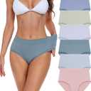 ANLIQI Women's Modal Hipster Panties Breathable Underwear for Women Pack Soft Moisture Wicking Underwear Ladies Underpants (X-Large)