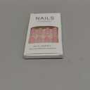 Press on Nails Short Square Fake Nails with Flower Designs Nude Pink Glossy Full Cover Stick on Nails Bling Sequins Acylic Nails for Women and Girls