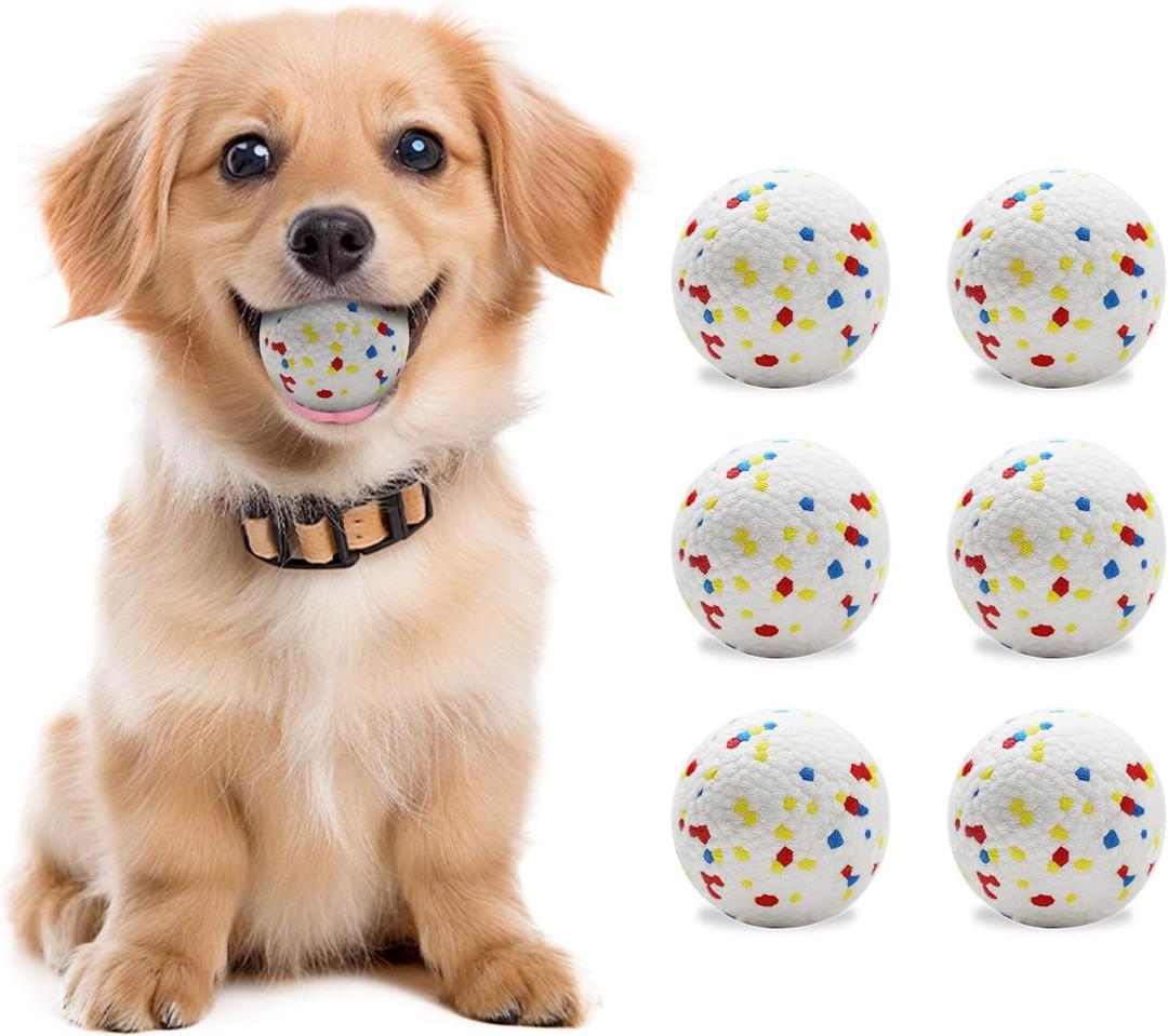 6 Pack Dog Balls, Refill for Automatic Launchers, Specially Designed for Dogs That Like to chew, 2.2inch Stain-Resistant, Perfect for 2.3 Inch Automatic Dog Ball Launcher (ETPU Material)
