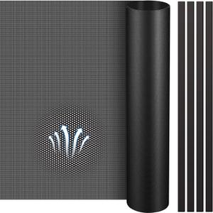 Woanger 1 Pcs 1000 x 300 mm DIY PC Case Dust Filter PC Fan Mesh Filter Air Vent Covers PVC Dustproof Cover with Magnetic Strip for Computer Chassis Speaker and More, 0.03 Inch Hole, Black