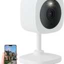 GMK Security Cameras for Home Indoor, 2K Color Night Vision Motion Detection 2-Way Audio Cloud SD Storage 2.4GHz WiFi Wired Camera