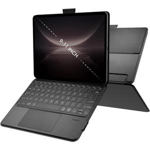 Universal Keyboard Case for 9-11 Inch Tablets, Dual Bluetooth Detachable Keyboard for Android Tablets/iPads/Galaxy Tabs, Magnetic Backlit Keyboard with Washable Adhesive Mount&Any-Angle Stand&Trackpad