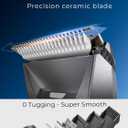 Pubic Hair Trimmer for Man - Cordless Body Hair Trimmer for Men - Electric Ball Shaver with Display & Light - Waterproof Wet/Dry Groomer kit for Groin - 4000K Light - Cosmic Black