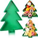 Christmas Tree Charcuterie Boards Cheese Board Green Christmas Tree Charcuterie Platter and Serving Tray Plate Party Decoration for Salad Candy Snack