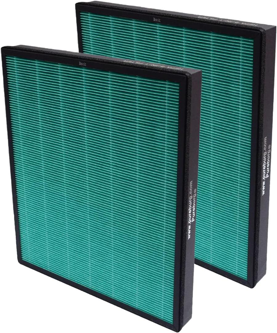 PUREBURG Replacement Filter Compatible with Coway Airmega Icon & IconS Air Purifier,2-Pack H13 Activated Carbon MAX2 Air Clean VOCS Odor