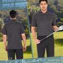 Mens Golf Shirts Short Sleeve Moisture Wicking Dry Fit Performance Athletic Polo Shirt (XL)