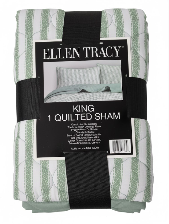 King 1 Quilted Sham 20x36 100%Polyester