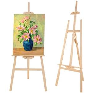 Falling in Art Easel Stand for Painting, Adjustable Wooden Easels for Painting Canvas Up to 42", Folding Art Easel for Drawing, Wedding Sign and Poster, Suitable for Kids and Adults