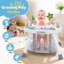 Time Followers 6-in-1 Baby Activity Center | 4 Stage Montessori-Inspired Toys | Grow Stationary Standing Toddler Table | Jumpers & Bouncers | Must Have for Boy & Girl 6, 12, 24+ Month Old (White)