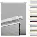 Top Down Bottom Up Cordless Cellular Shades No Tools No Drill Blinds Blackout Shades for Windows Easy to Install.Silver Gray.43 W x 64" H