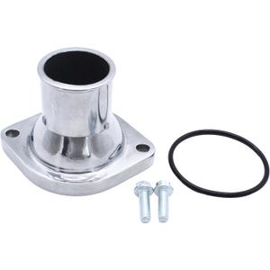 Polished 90 Degree Water Neck Thermostat Housing (Straight Up) for Chevy LS Engine LS1 LS2 LS7