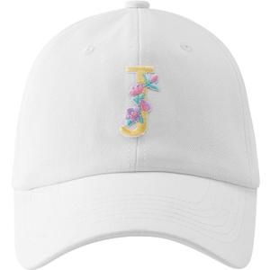 Womens Cotton White Baseball Cap for Travel, Running, Tennis, Golf, Camping, Adjustable Unstructured, Breathable