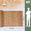Barydat 2 Pcs 4 x 10 ft Reed Fence Roll, 85% Shade Bamboo Privacy Screen, Natural Decorative Reed Fencing for Outdoor Garden Backyard Patio Balcony
