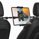 Car Headrest Tablet Holder, Car Back Seat iPad Mount Kids [Stretchable & Ultra-Stable] Between Seats Tablet Stand for Switch, iPad Pro Air Mini, Lenovo, iPhone, 4-13" Tablets & Phones (Black)