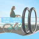 MOHEGIA 24/26 Inch Cruiser Bike Tires Set: 24x2.125/26x2.125 Inch Classic Folding Bicycle Tires,and Pair Inner Tubes with Tire Levers for Beach Cruiser City Bikes