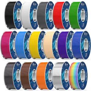 PETG Filament 16KG Color Mix Bundle – 16 Rolls Bundle, 1.75mm ±0.03mm High Precision, High Toughness & Heat Resistance, Compatible with FDM 3D Printers