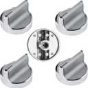 TOMOON (Upgraded Metal) W10594481 Gas Range Stove Knob Replacement for Whirlpool Gas Cooktop Range WCG97US0DS00 WCG97US6DS00,Stainless Steel Control Knob Replaces WPW10594481 3281332 AP6023301