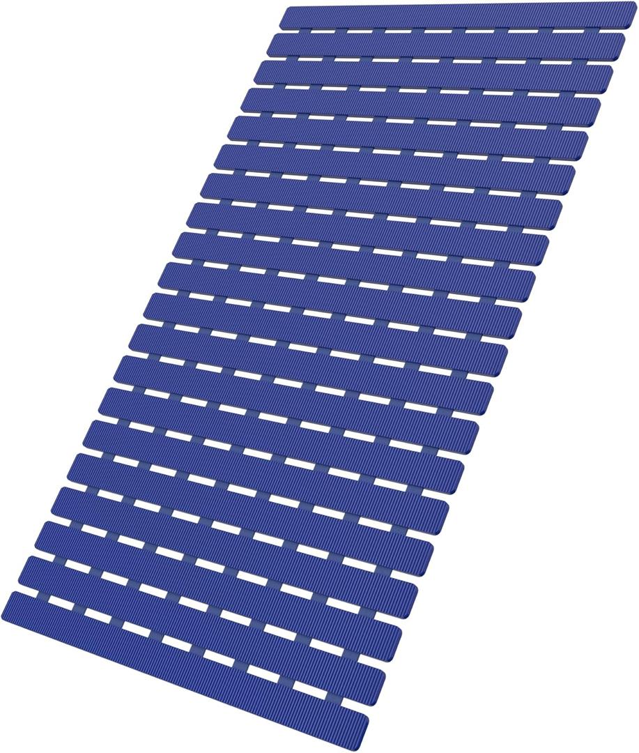 MBOSS Bath Tub Shower Mat Non Slip Bathtub Mats for Bathroom Shower Floor Mat Bath Mats for Shower Tub Anti Slip Shower Mat with Drain Hole and Large Suction Cups(Deep Blue, 27.5 X 15.7 Inch)