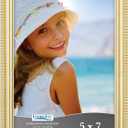 Icona Bay 5x7 Gold Picture Frame Beautifully Detailed Molding, Contemporary Picture Frame Set, Wall Mount or Table Top, Inspirations Collection